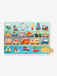 Juguetes-Juegos educativos-Puzzle Vroom de madera - DJECO