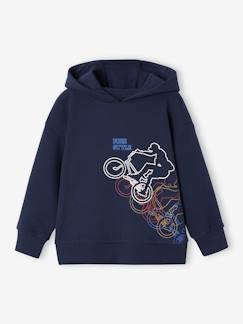 Niño-Jerséis, chaquetas de punto, sudaderas-Sudadera con capucha motivo BMX niño