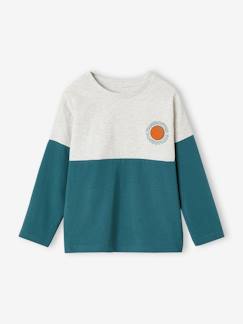 Camiseta deportiva colorblock de manga larga para niño