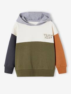 Sudadera con capucha colorblock, niño