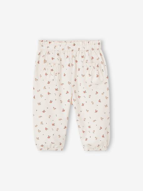 Bebé-Pantalón de pana con flores para bebé niña