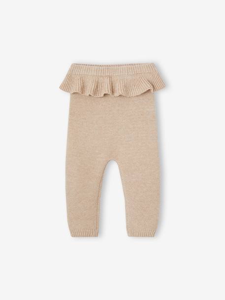 OEKO-TEX®-Bebé-Pantalón con volante de punto tricot para bebé