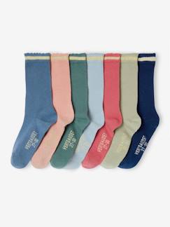 Niña-Ropa interior-Pack de 7 pares de calcetines medianos de lúrex, para niña