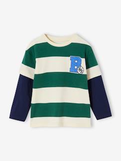 Niño-Camisetas y polos-Camisetas-Camiseta efecto manga doble a rayas niño