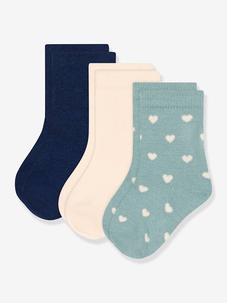 Bebé-Pack de 3 pares de calcetines corazón PETIT BATEAU