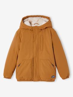 Parka ripstop con interior de pelo sintético para niño