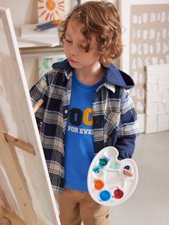 Camisa dos tejidos efecto 2 en 1 niño