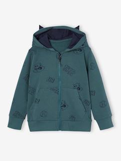 Sudadera deportiva con cremallera y capucha con orejas niño