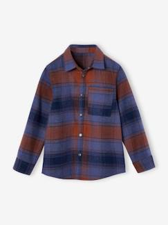 Camisa de franela a cuadros para niño