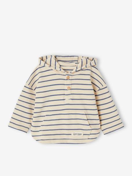 Bebé-Camiseta con capucha a rayas para bebé niño