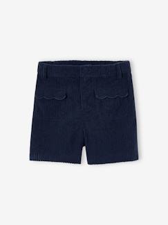 Niña-Shorts y bermudas-Short de pana con bolsillos festoneados para niña