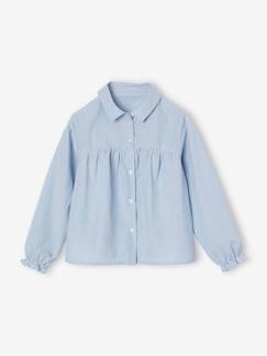 Niña-Camisas y Blusas-Camisa evasé de popelina para niña