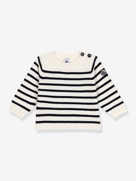 Bebé-Sudaderas, jerséis y chaquetas de punto-Jersey de punto tricot PETIT BATEAU