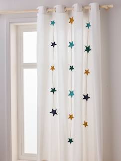 Textil Hogar y Decoración-Decoración-Cortina guirnalda con ojales translúcida estrellas