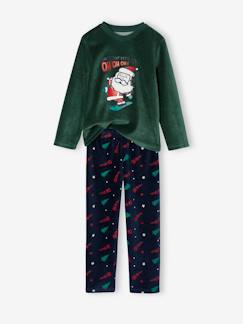 Pijama navideño de terciopelo para niño