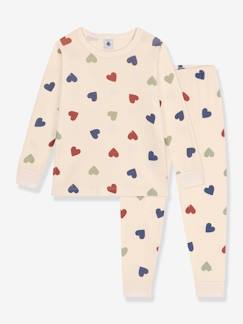 Niña-Pijama de algodón con motivo corazón PETIT BATEAU