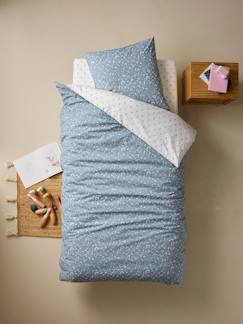 Textil Hogar y Decoración-Ropa de cama niños-Conjunto funda nórdica + funda de almohada infantil INDIA BLUE reversible con algodón reciclado