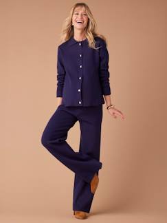 Ropa Premamá-Conjunto chaqueta y pantalón ancho de punto tricot ENVIE DE FRAISE