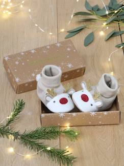 Calzado-Zapatillas de casa navideñas Renos