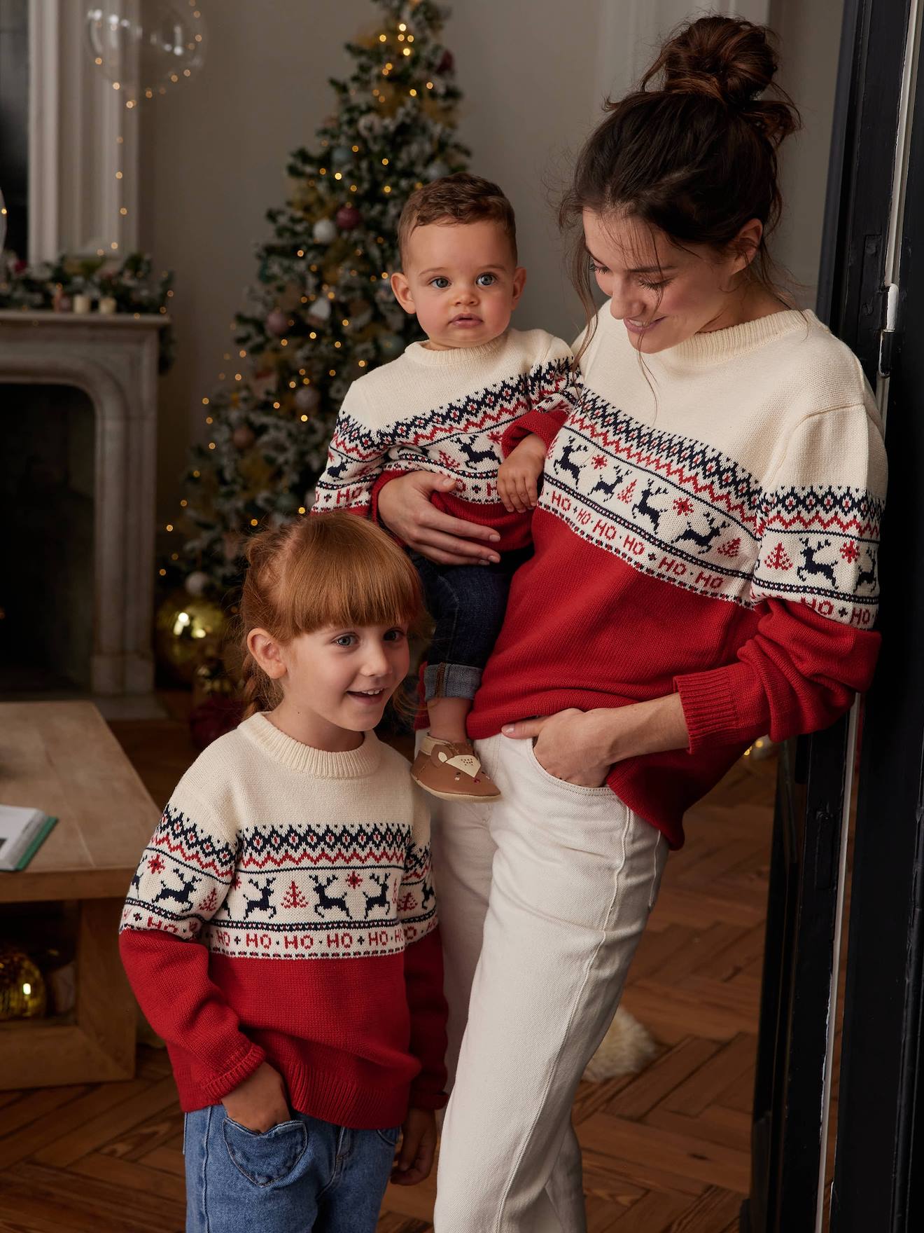 Jersey jacquard de Navidad para bebé Colección cápsula Familia