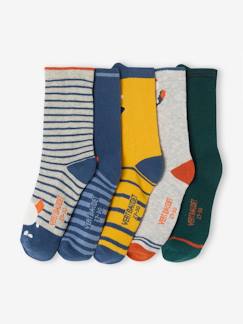 Niño-Ropa interior-Pack de 5 pares de calcetines "monstruos" para niño