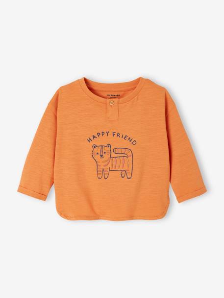 Bebé-Camisetas-Camisetas-Camiseta de manga larga «lion» para bebé
