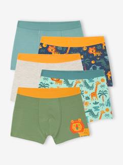 Niño-Ropa interior-Pack de 5 boxers elásticos Jungle para niño