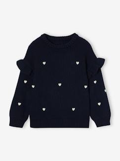 Niña-Jerséis, chaquetas de punto, sudaderas-Jersey con mangas con volantes para niña