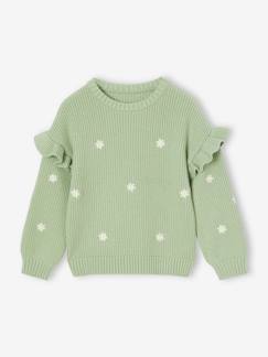 Niña-Jerséis, chaquetas de punto, sudaderas-Jersey con mangas con volantes para niña