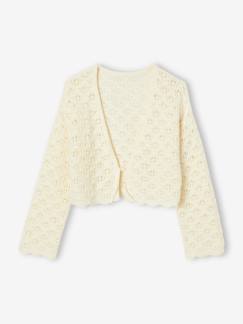 Niña-Jerséis, chaquetas de punto, sudaderas-Chaqueta de ganchillo para niña