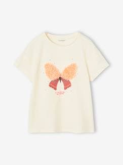 Niña-Camisetas-Camiseta con motivo con flecos y detalles irisados para niña