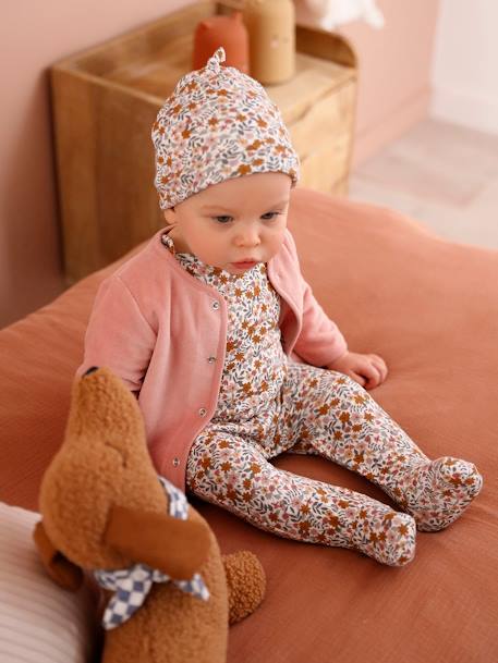 Bebé-Conjunto de nacimiento body + peto + gorro + chaqueta personalizable