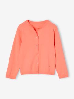 Niña-Jerséis, chaquetas de punto, sudaderas-Chaqueta Basics de punto fino para niña