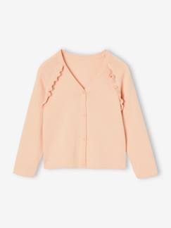Niña-Jerséis, chaquetas de punto, sudaderas-Chaqueta de punto con volantes, para niña