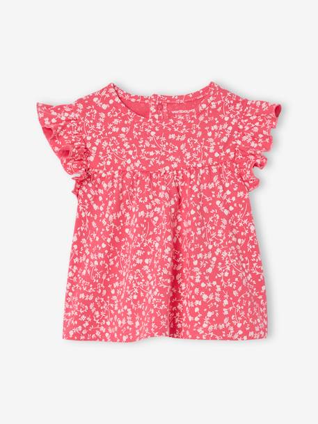 Bebé-Camisetas-Camisetas-Camiseta de bebé con mangas con volantes