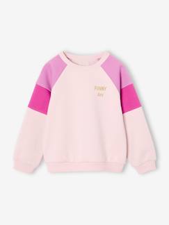 Niña-Jerséis, chaquetas de punto, sudaderas-Sudadera colorblock para niña