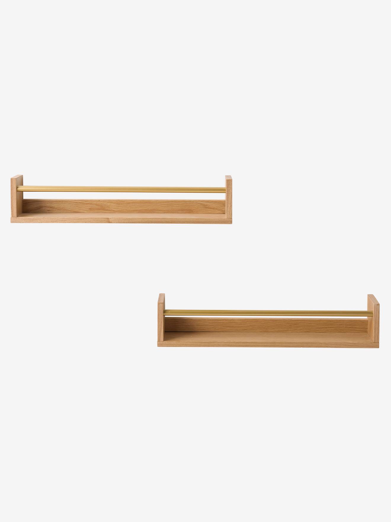 Set Litto De 4 Estanterías Modulares De Chapa De Roble 168 X 76 Cm
