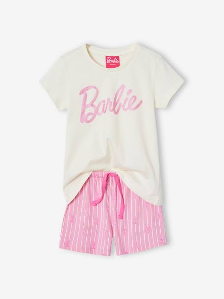 Pijama con short BARBIE® estampado brillante rosa chicle 