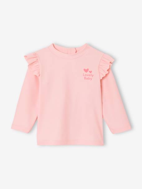 Bebé-Bañadores y accesorios de playa-Camiseta de baño antirrayos UV para bebé niña