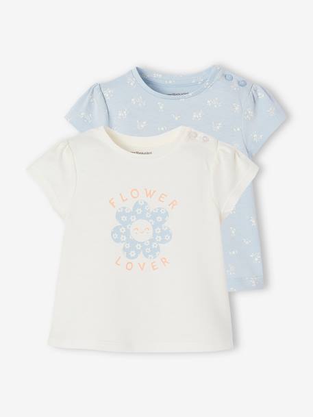 Bebé-Camisetas-Camisetas-Pack de 2 camisetas Basics para bebé de manga corta