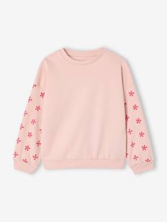 Niña-Jerséis, chaquetas de punto, sudaderas-Sudadera de manga larga con flores caladas para niña