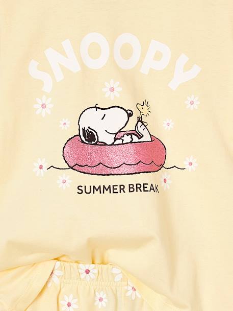 Pijama corto Snoopy Peanuts® margaritas amarillo pastel 