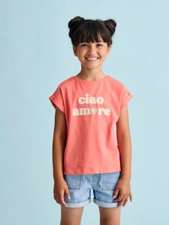 Niña-Camisetas-Camiseta con motivo de flores para niña