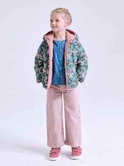 Niña-Chaqueta acolchada ligera reversible, para niña