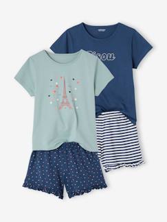 -Pack de 2 pijamas con short BASICS para niña