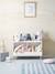 Mueble de almacenaje para libros y juguetes Blanco claro liso con adorno 