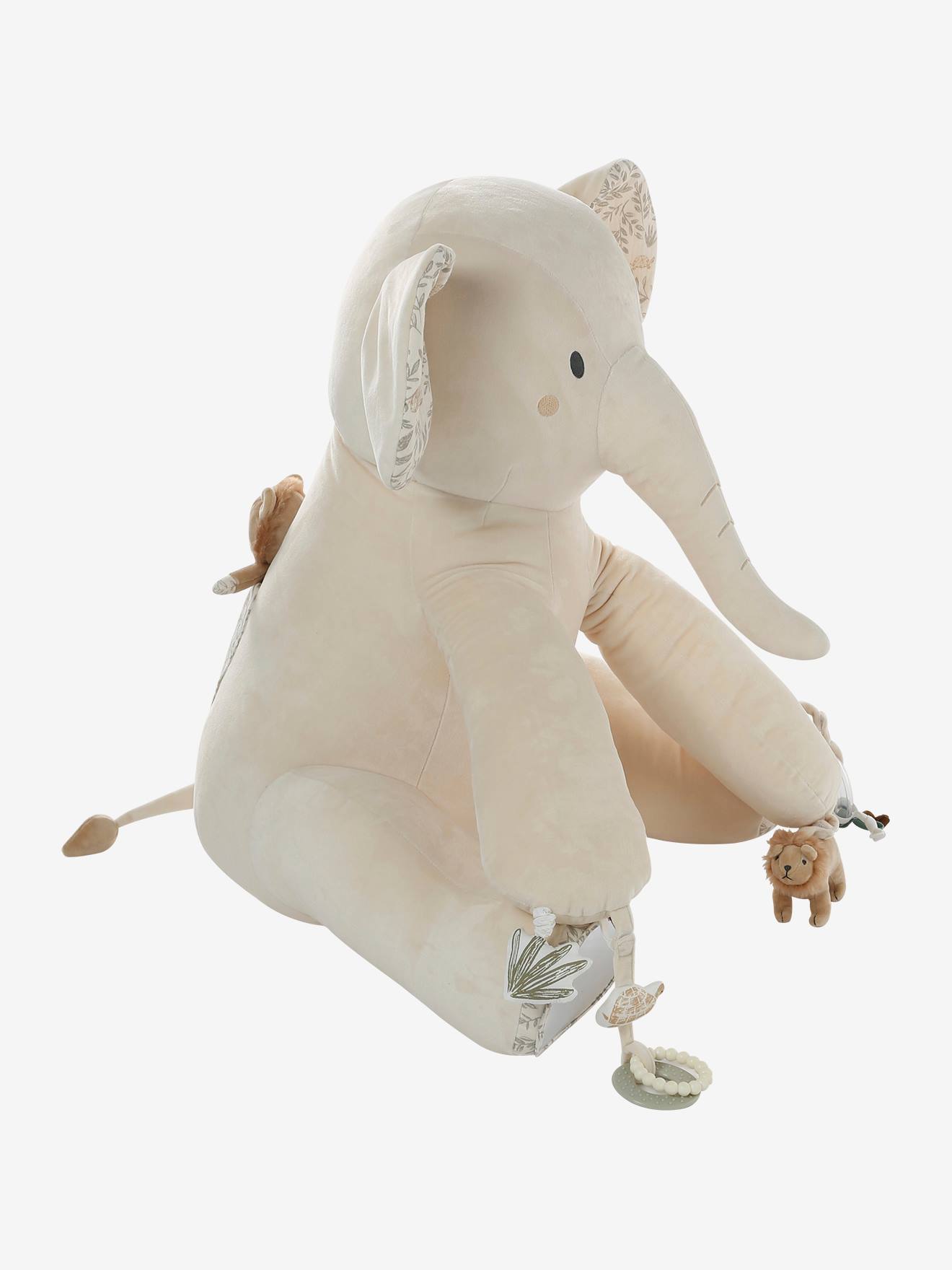 animal peluche elefante grande Peluche elefante grande de actividades BABYLON beige Vertbaudet