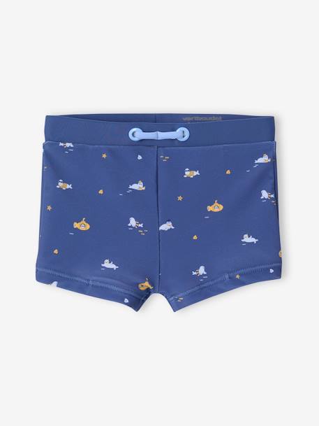 Bebé-Bañadores y accesorios de playa-Bañador bóxer estampado para bebé niño