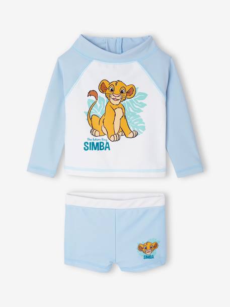 Bebé-Bañadores y accesorios de playa-Conjunto de baño bebé Simba camiseta antirrayos UV + bañador bóxer Disney® El Rey León