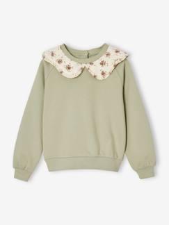 Niña-Jerséis, chaquetas de punto, sudaderas-Sudadera con cuello fantasía estampado para niña